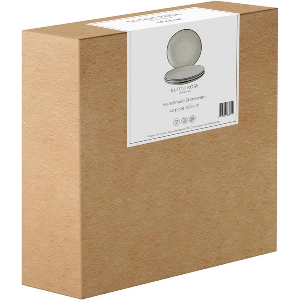 Dutch Rose Giftset 4 Borden 26,5 Cm Creme - Afbeelding 3