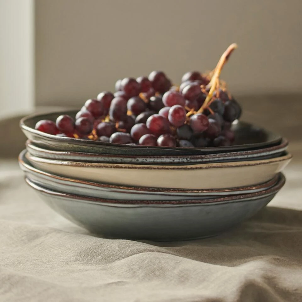 Dutch Rose Giftset 4 Borden Diep 23,5 Cm Blauw - Afbeelding 4