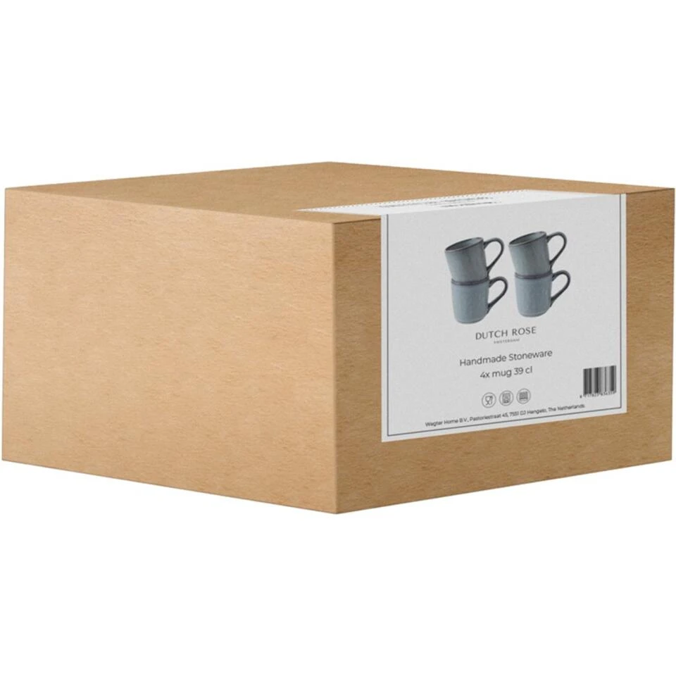 Dutch Rose Giftset 4 Bekers Blauw 39 Cl. - Afbeelding 3