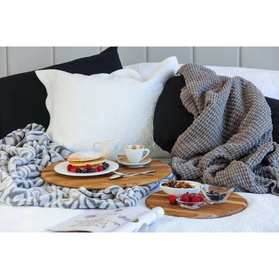 Teakhaus Elegant Collection - Serveerplank Hout Rond 46cm - Afbeelding 3