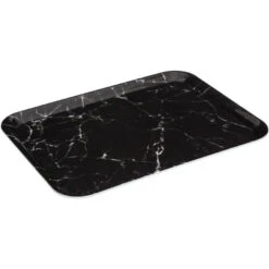 5Five Dienblad/serveer Tray Marble - Melamine - Zwart - 33 X 43 Cm