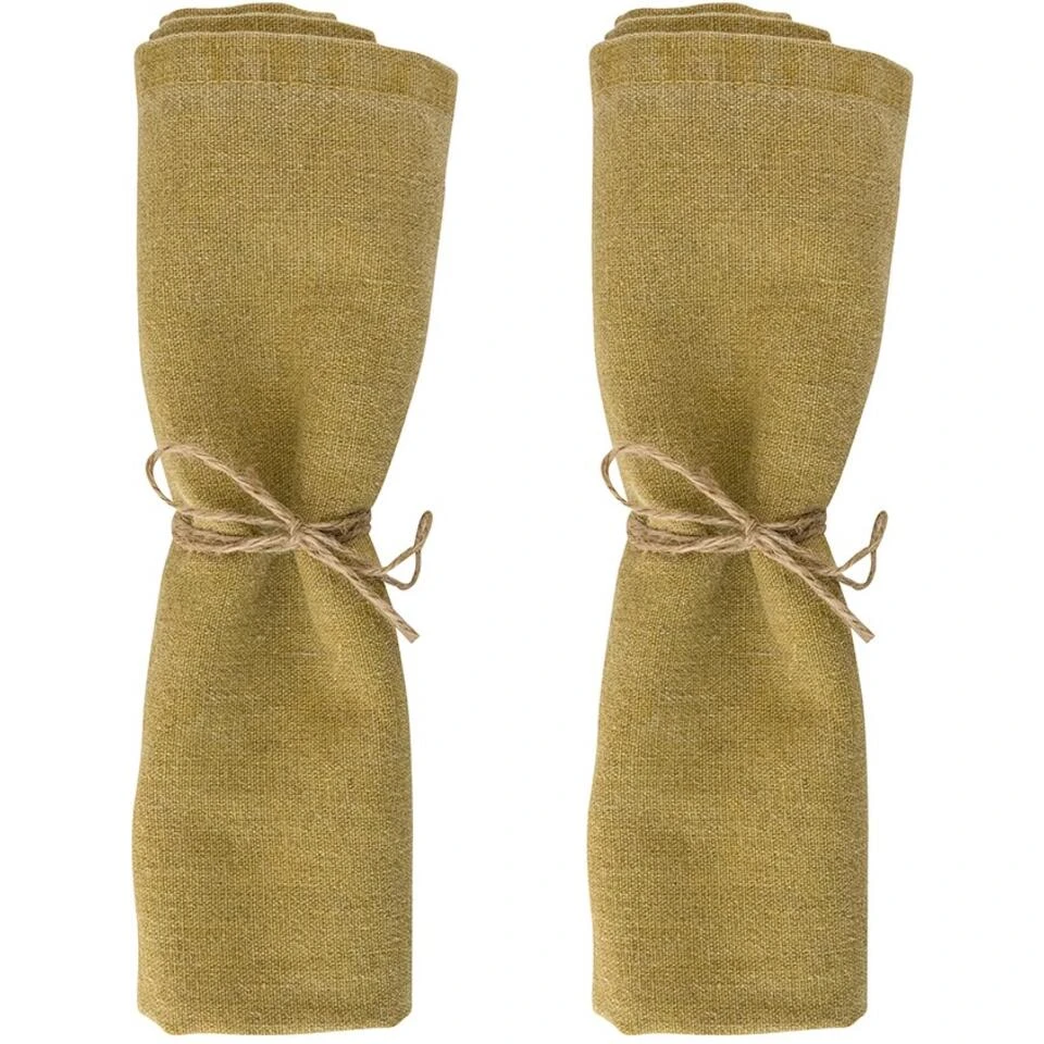 Laura Ashley Set 2 Servetten Daniela Oil Geel Uni - Afbeelding 2