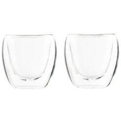 HI Koffieglazen Dubbelwandig - Set 2x - Espresso - 80 Ml