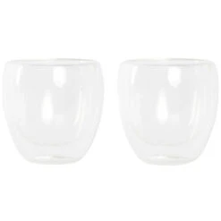 Items Koffie/theeglazen Dubbelwandig - Set 2x - Cappuccino - 250 Ml