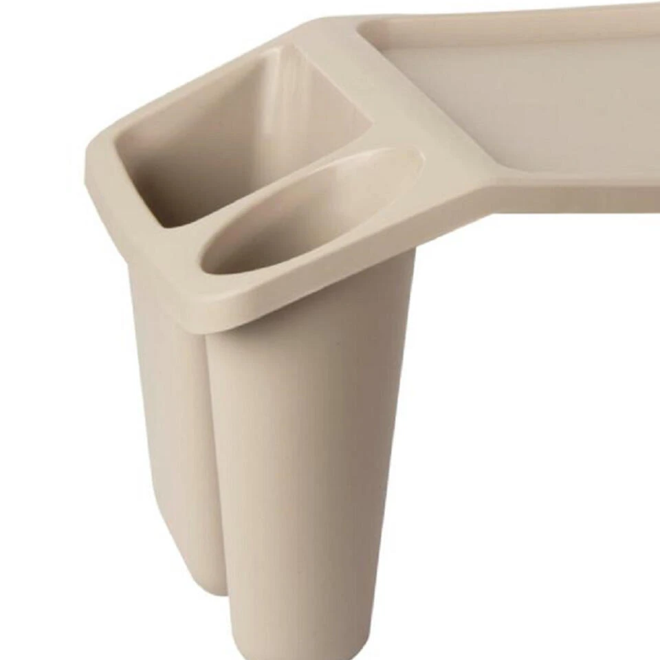 Merkloos Schoottafel/dienblad - Beige - Kunststof - 60 X 31 X 20 Cm - Afbeelding 2