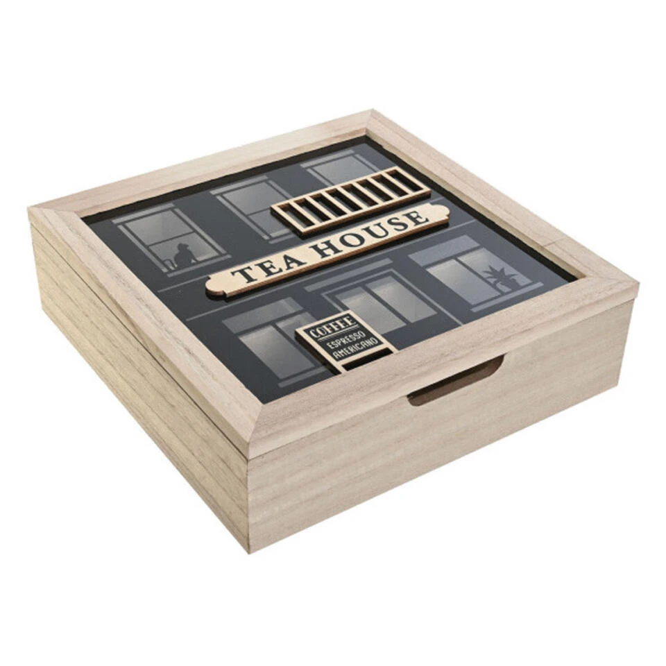 Items Theedoos/theekist Vintage Tea House - Hout - 9 Vakken