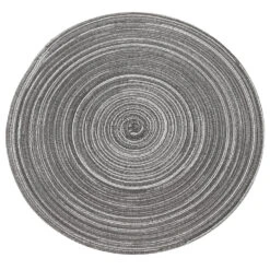 Krumble Placemat Rond - Zilver/grijs