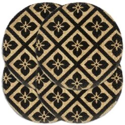 VidaXL Placemats 4 St Rond 38 Cm Jute Zwart