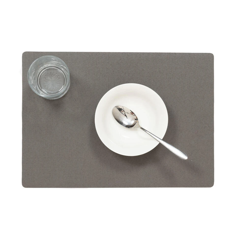 Wicotex Placemat Plain - Luxe - Donkergrijs - 43 X 30 Cm - Afbeelding 2