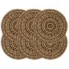 VidaXL Placemats 6 St Rond 38 Cm Jute Donkerbruin