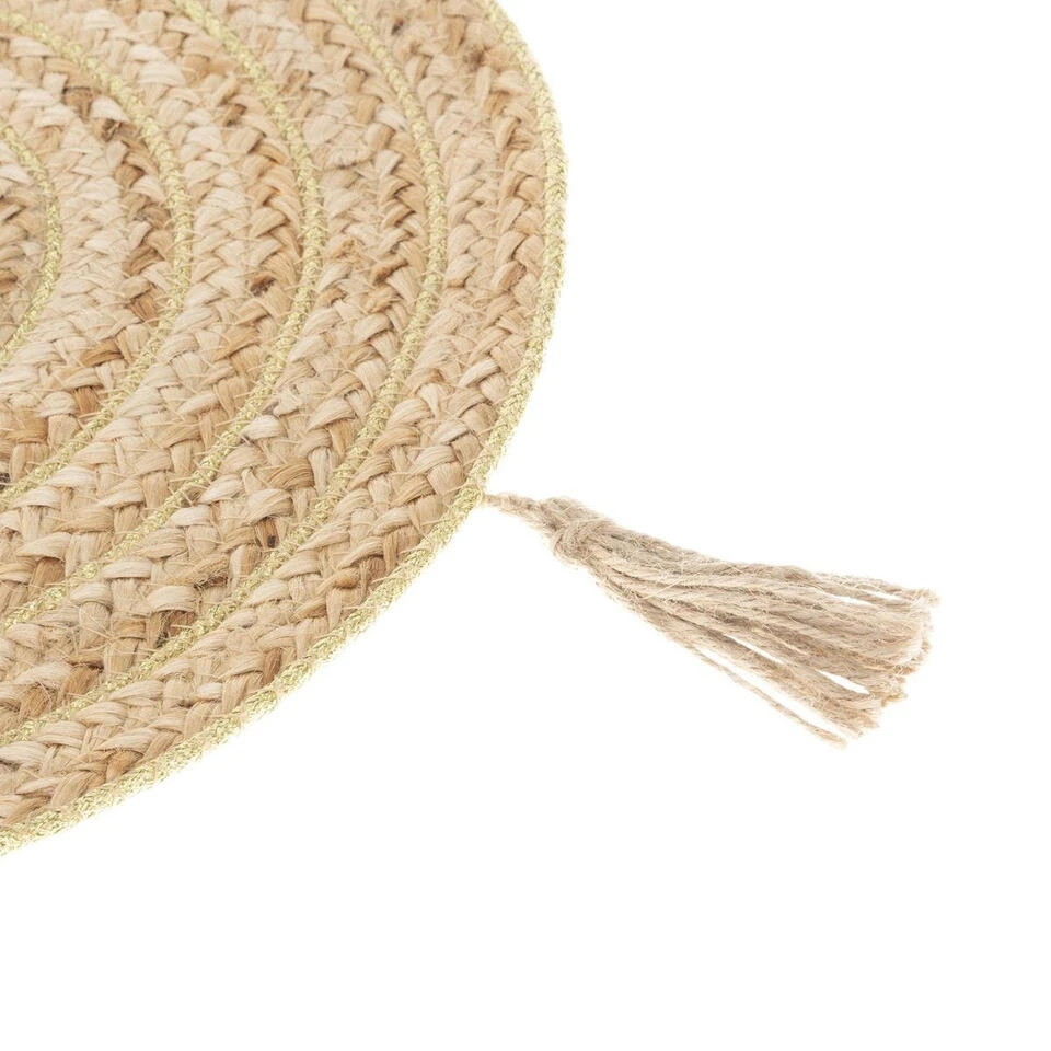 Atmosphera Placemat - Raffia Naturel - Rond - 38 Cm - Afbeelding 3