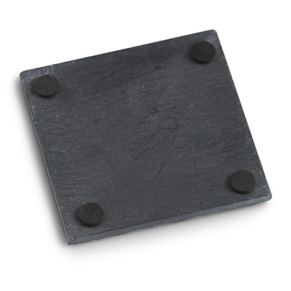 Zeller Glazenonderzetters - 4 Stuks - Grijs - Leisteen - 10 Cm - Afbeelding 3