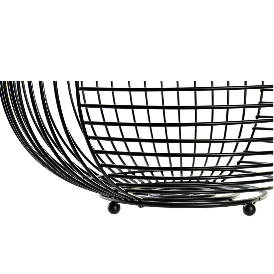 Metalen Draadmand Fruitschaal - Zwart - Rond - 28 X 12 Cm - Afbeelding 3