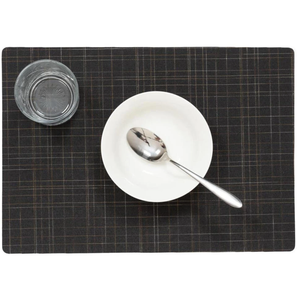 Wicotex Placemat Liso - Zwart - Antislip - 43 X 30 Cm - Afbeelding 2
