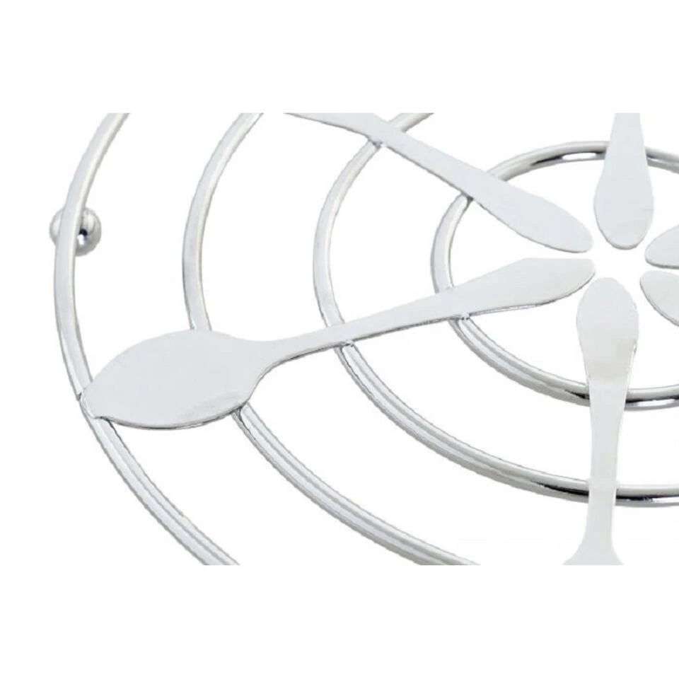 Items Pannenonderzetter - Zilverkleurig - Rond - 20 Cm - Afbeelding 3